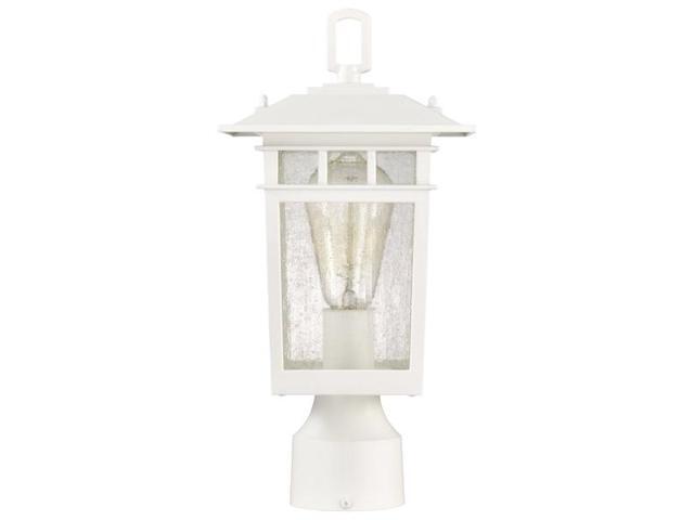 NUVO 60/5954 Cove Neck Outdoor Small Post Lantern 1 Light White Finish