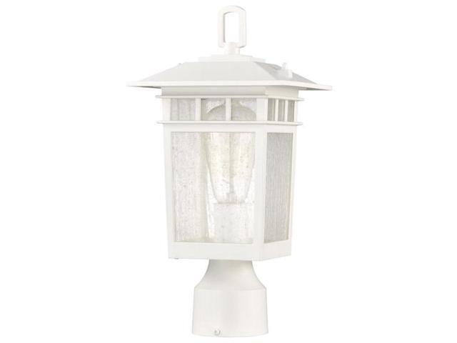 NUVO 60/5954 Cove Neck Outdoor Small Post Lantern 1 Light White Finish