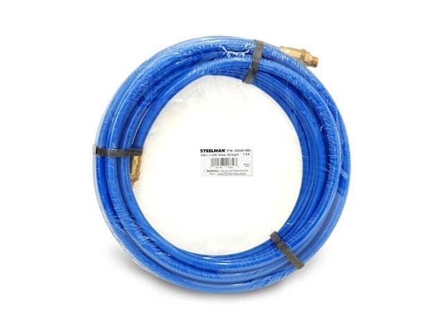 STEELMAN 50049-IND 25-Foot 3/8' ID Air Hose with Reusable 1/4' NPT Brass