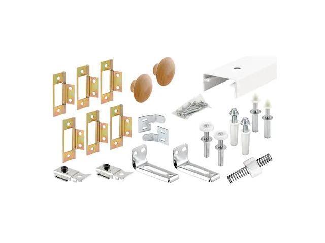 PRIME-LINE 161797-1 Bi-Fold Closet Track Kit, 72 in. Length, Steel Track, White