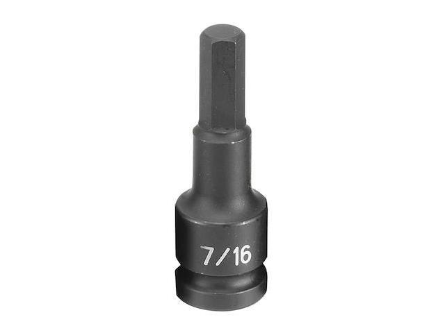 GREY PNEUMATIC 2914F 1/2' Drive, 7/16 Size, SAE Socket, 6 Points,
