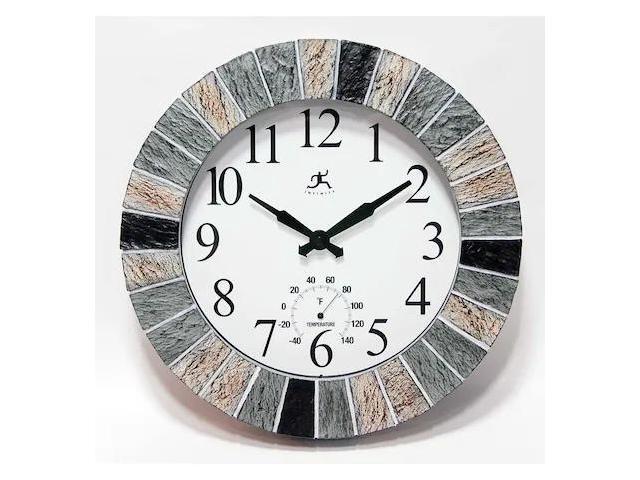 INFINITY INSTRUMENTS 15590ST-4339 13' In/Outdoor Faux Slate Wall Clock with