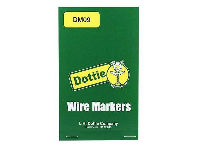 DOTTIE DM09 L. H. Dottie Vinyl Cloth Wire Marker Book (0-9)