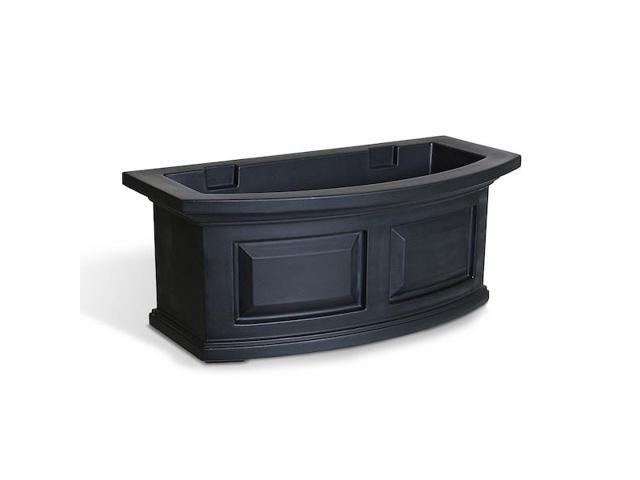 Mayne 4829-B Nantucket Polyethylene Window Box, 2, Black