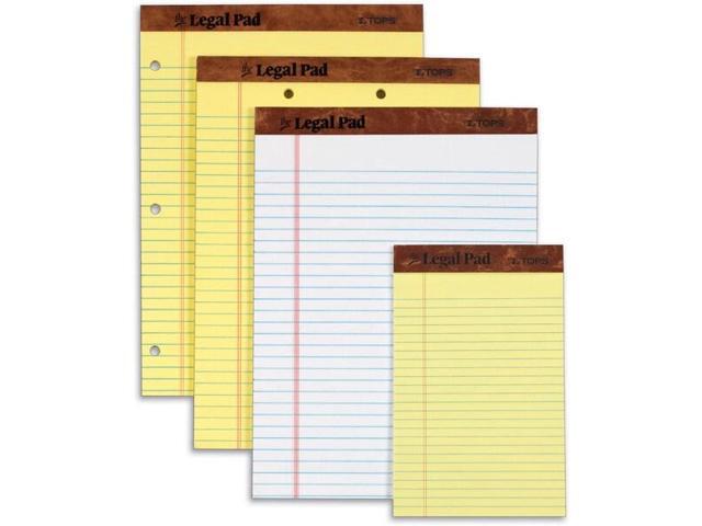 Tops 75327 The Legal Pad Legal Rule Perforated Pads, Letter Size, Canary, 50 Sht Pads, 3-Pk
