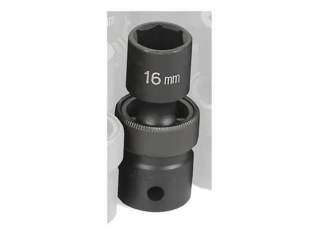 GREY PNEUMATIC 2016UM 1/2' Drive, 16mm Size, Metric Socket, 6 Points,