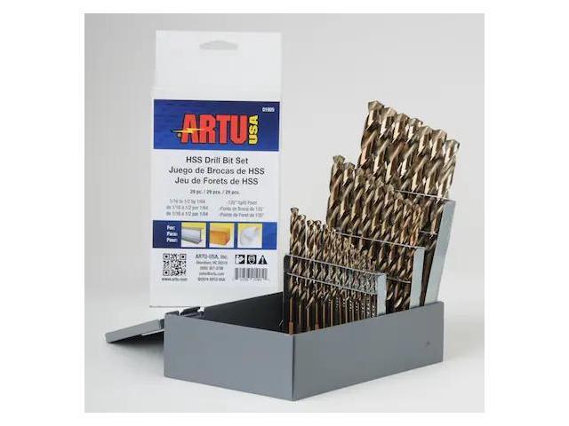 ARTU 01905 Drill Bit Set, Steel, High Speed, 29 pcs.