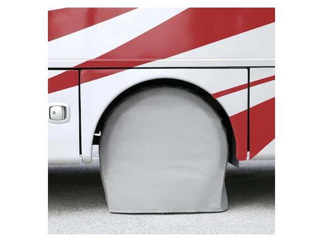 SUPERIOR ELECTRIC RVA1605 RV Trailer White Vinyl Tire Cover Pair for Size 30