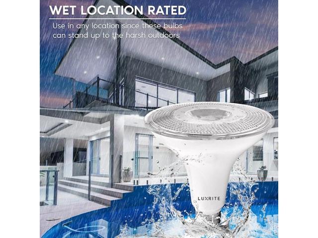 LUXRITE LR31619-6PK PAR38 LED Light Bulbs 15W (120W Equivalent) 1250LM 5000K