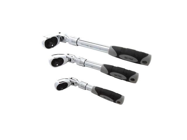 STEELMAN 96753 1/2', 3/8', 1/4' Drive 72 Geared Teeth Extendable Flexhead
