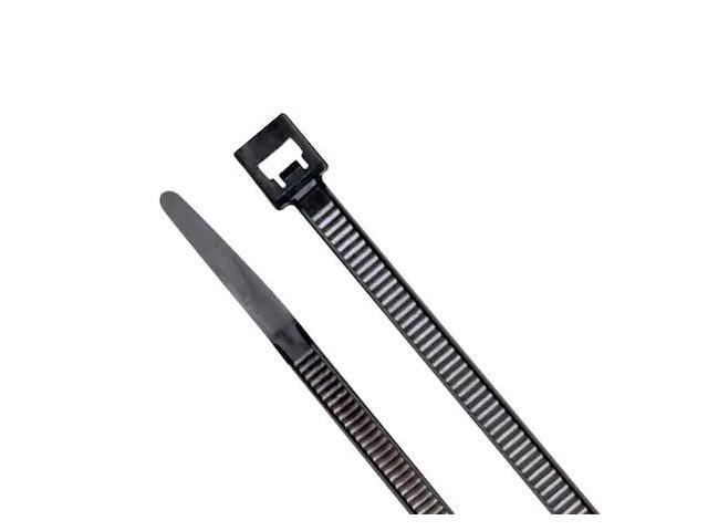 DOTTIE DT14B Cable Tie, 14-1/2 in L, 4.02 in Max Bundle Dia., Black, Nylon 6/6,