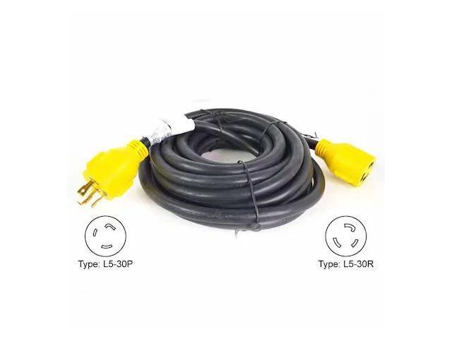 SUPERIOR ELECTRIC RVA1554 Generator Extension Cord NEMA L5-30P 30 Amp 3 Pole