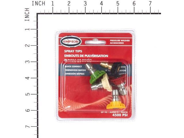 SIMPSON 80146 5-piece Quick Connect Nozzle Set, 4.0