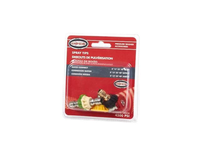 SIMPSON 80146 5-piece Quick Connect Nozzle Set, 4.0
