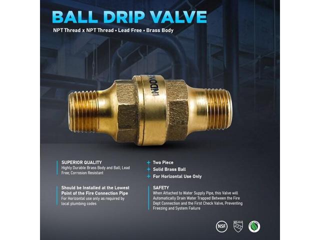 EVERFLOW 681T034-NL FIP Ball Drip Valve 3/4'