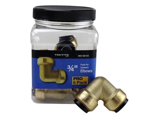 APOLLO FSBE346JR 3/4 in. Brass Push-To-Connect 90-Degree Elbow Jar (6-Pack), 6PK