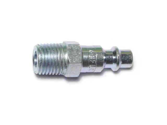 MIDWEST FASTENER 66543 1/4IP Zinc Plated Steel Male Air Hose Connectors 4PK
