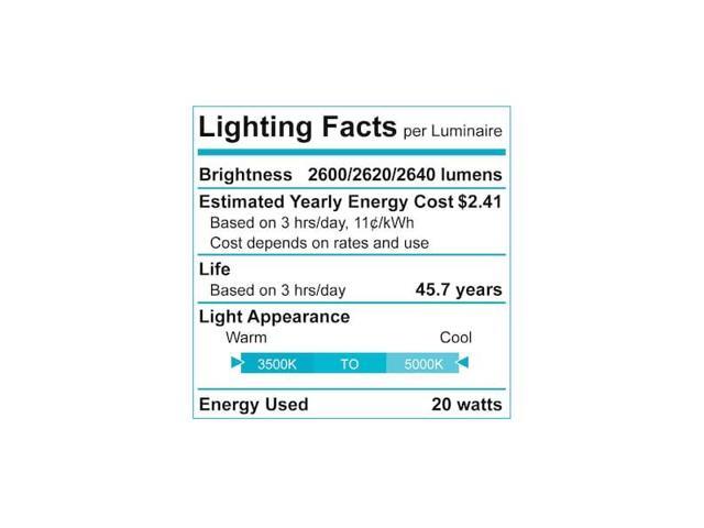 LUXRITE LR25181-1PK 2 FT Slim Linear LED Shop Light 3 CCT Selectable