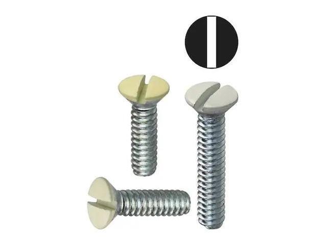 DOTTIE APS2 Slotted Oval Wall Plate Screw Kit, Zinc Plated Finish, Carbon Steel