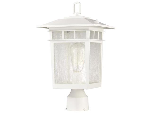 NUVO 60/5951 Cove Neck Outdoor Large Post Lantern 1 Light White Finish