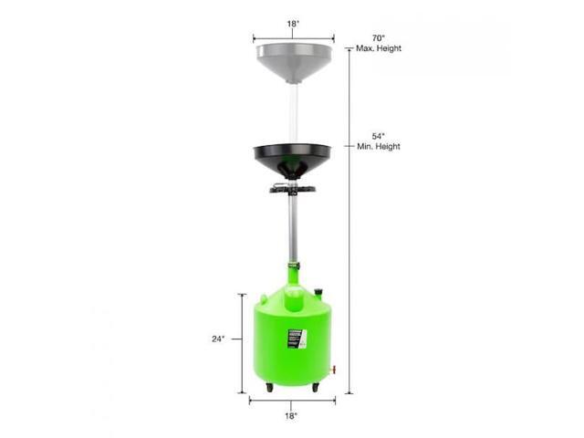 OEMTOOLS 87031 18 Gallon Upright Portable Oil Drain