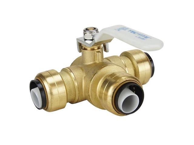 APOLLO FSBBV334 3/4 in. Brass Push-To-Connect 3-Way Ball Valve