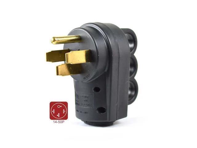 SUPERIOR ELECTRIC RVA1595 Plug Adapter, 14-50P, Black