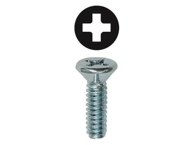 DOTTIE 632 #6-32 x Phillips Flat Machine Screw Kit, Zinc Plated Finish, Carbon