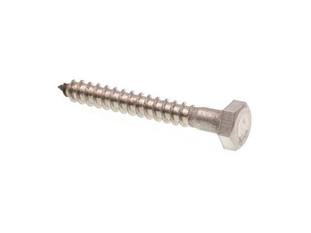 Prime-Line 9055040 Hex Lag Screws, 1/4 in. X 2 in., Grade 18-8 Stainless Steel, 25-Pack