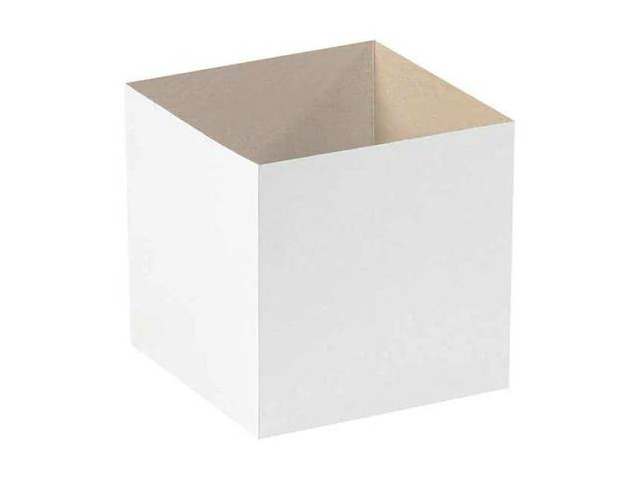 PARTNERS BRAND DGB666W 6 in x 6 in x 6 in Deluxe Gift Box Bottom, White,