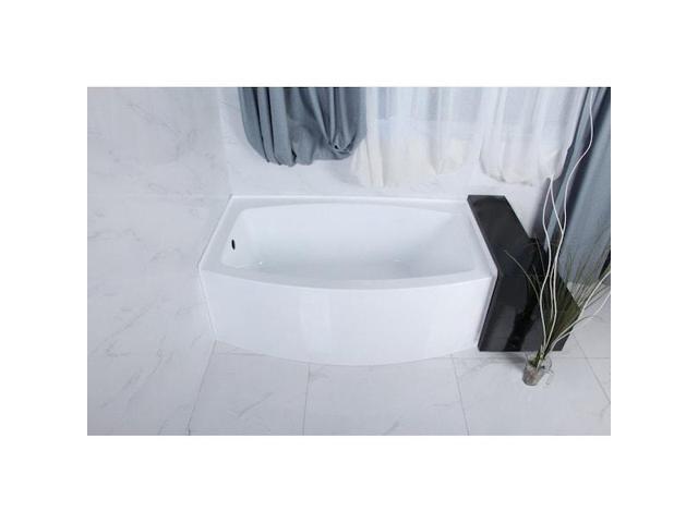 AQUA EDEN VTDR603022L Alcove Bathtubs, 60 L, 35 W, White, Acrylic