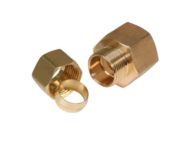 EVERFLOW C66R-1412-NL 1/4' O. D. COMP x 1/2' FIP Reducing Adapter Pipe Fitting,