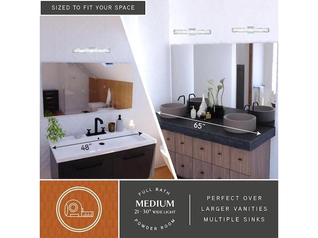 VAXCEL W0359 Marseille 24-in. W LED Vanity, chrome finish
