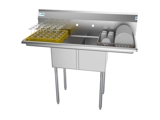 KOOLMORE SB121610-12B3 2 Compartment Stainless Steel NSF Commercial Kitchen