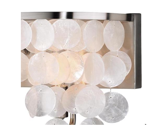 VAXCEL W0271 Elsa Capiz Shell 4L Vanity Satin Nickel