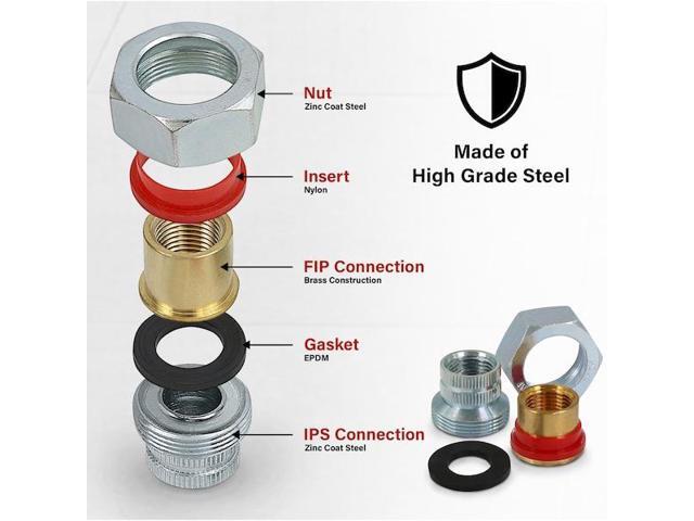 EVERFLOW DUFF0114-NL FIP Dielectric Union Pipe Fitting 1-1/4'