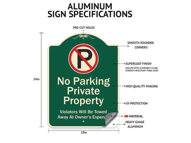 SIGNMISSION A-DES-G-1824-23670 No Parking No Parking Fire Department Connection