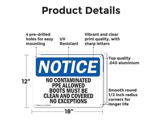 SIGNMISSION OS-2PACK-NS-A-1218-L-14468 12 in Height, 18 in Width, Aluminum,