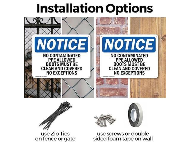 SIGNMISSION OS-2PACK-NS-A-1218-L-14468 12 in Height, 18 in Width, Aluminum,