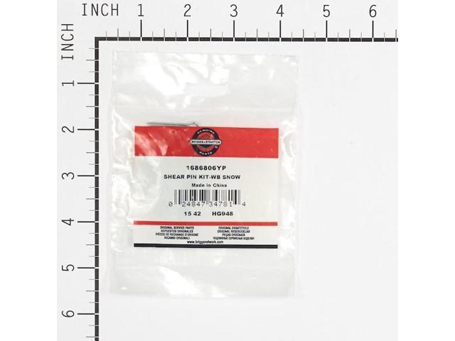 BRIGGS & STRATTON 1686806YP Shear Pin Kit - WB Snow