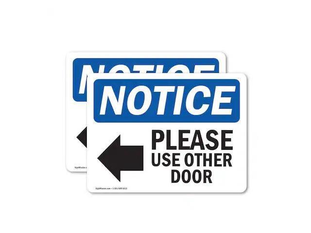 SIGNMISSION OS-2PACK-NS-D-35-L-16362 Please Use Other Door Sign With Symbol, 5