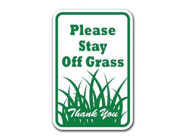 SIGNMISSION A-1218 Keep Off Grass - PlfGr 18 in Height, 0.12 in Width,
