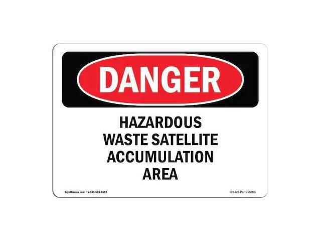 SIGNMISSION OS-DS-P-1014-L-2286 OSHA Danger Sign, 10' Height, Rigid Plastic,
