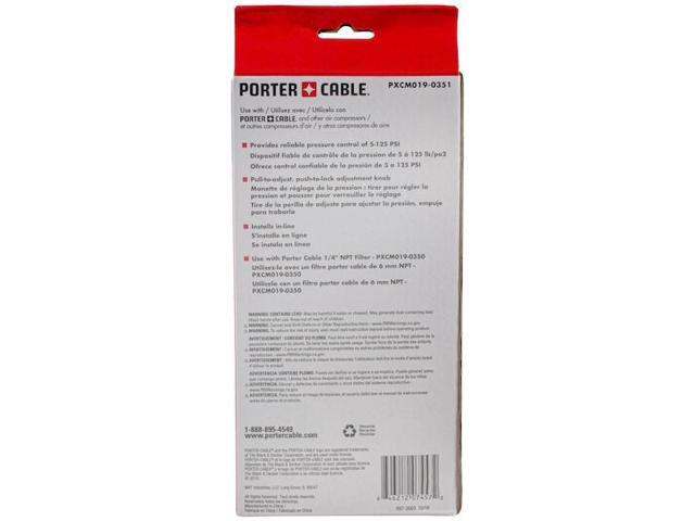 PORTER-CABLE PXCM019-0351 Regulator with Gauge 1/4' NPT