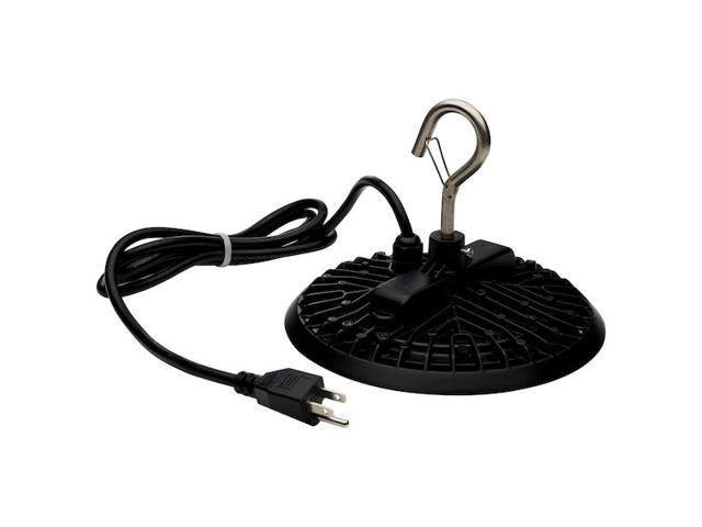 NUVO 65/964 80 Watt Hi-Pro Shop Light with Plug - 8 in. Dia. - 4000K - Black