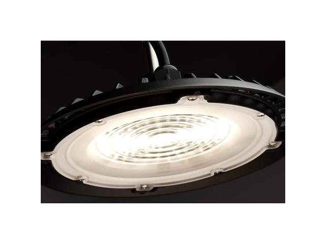 NUVO 65/964 80 Watt Hi-Pro Shop Light with Plug - 8 in. Dia. - 4000K - Black