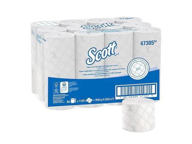 KIMBERLY-CLARK PROFESSIONAL 47305 Toilet Paper Roll,1100,White,PK36