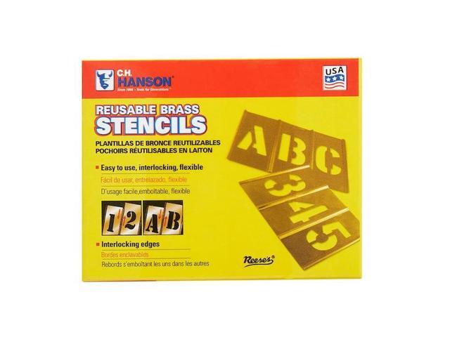 REESE INTERLOCKING STENCILS 10006 Stencil, Number Set, Numbers, 1/2 in