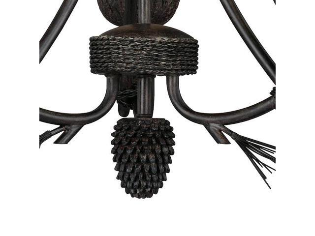 sierra 3 light bronze rustic pinecone mini chandelier