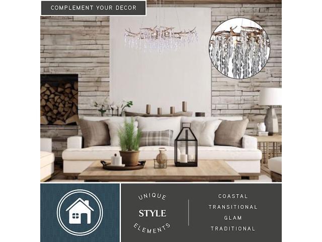 VAXCEL H0231 Rainier 6 Light Linear Chandelier